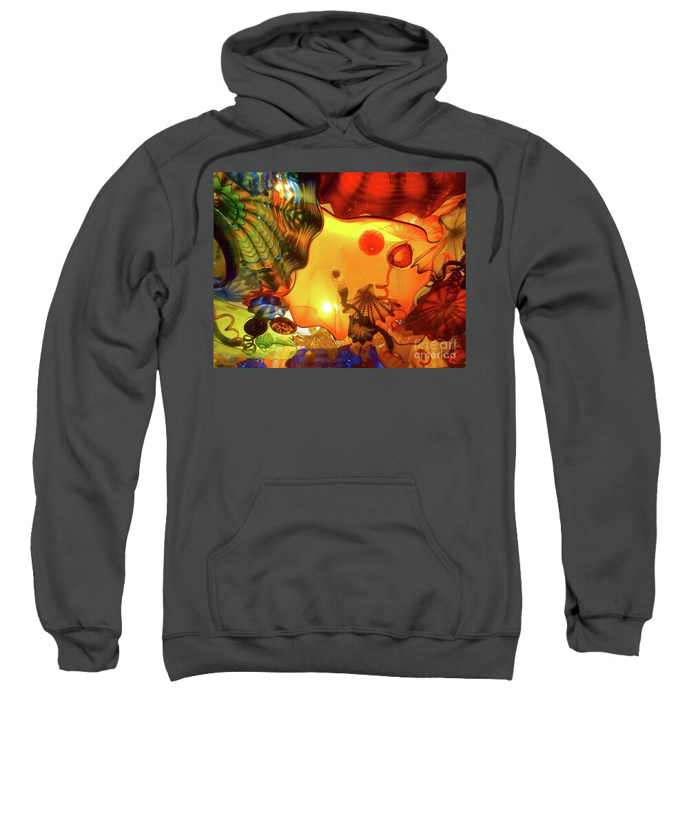  Sweatshirt featuring the photograph Dale Chihuly Glass Sculptures by Robert Birkenes