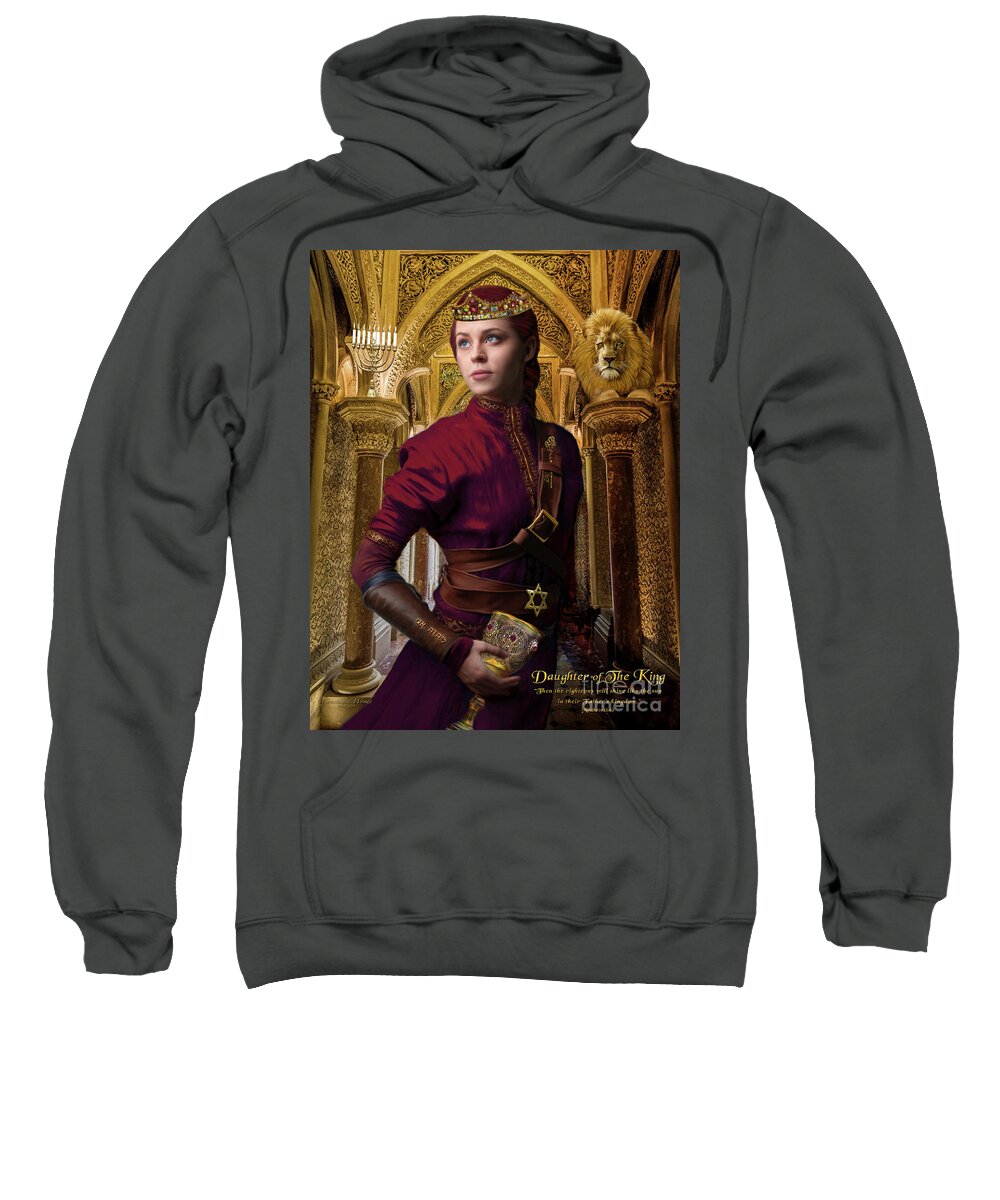 King Sweatshirt featuring the digital art Daughter of The King 1 by Constance Woods