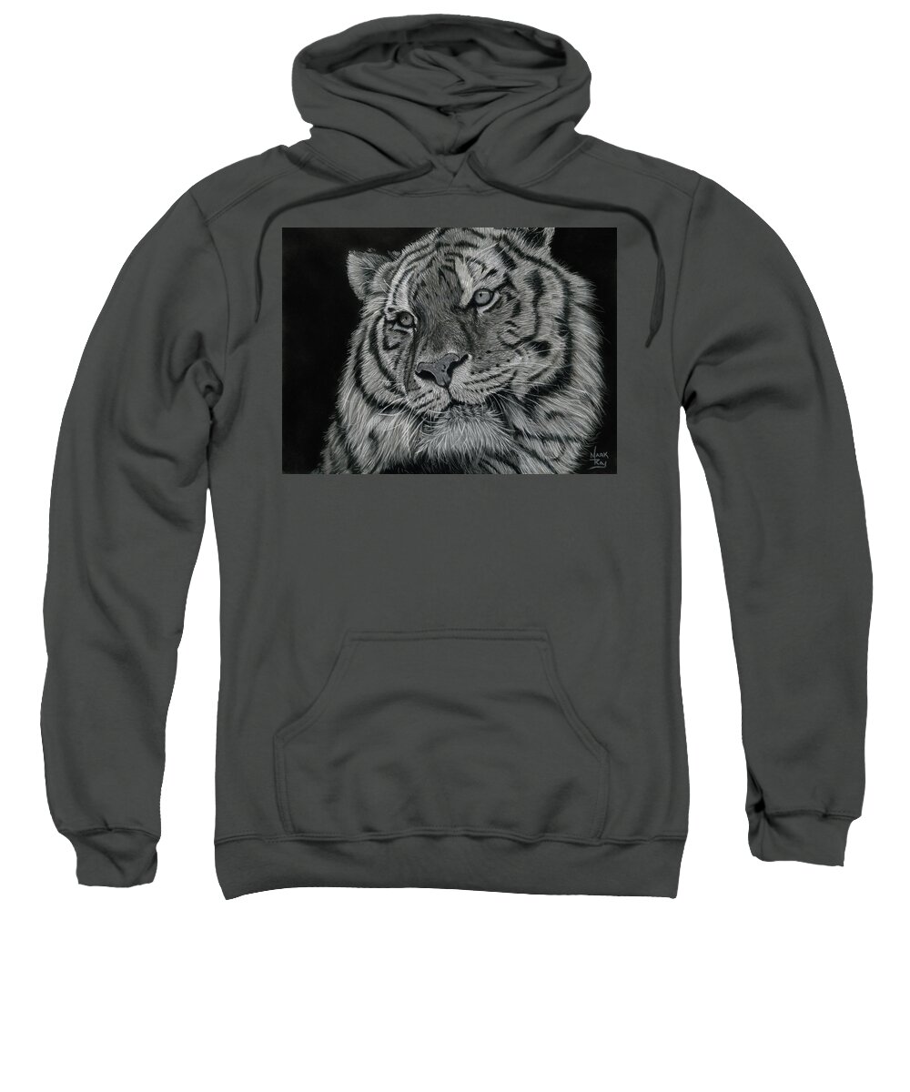 Tiger Sweatshirt featuring the painting Day Dreamer by Mark Ray