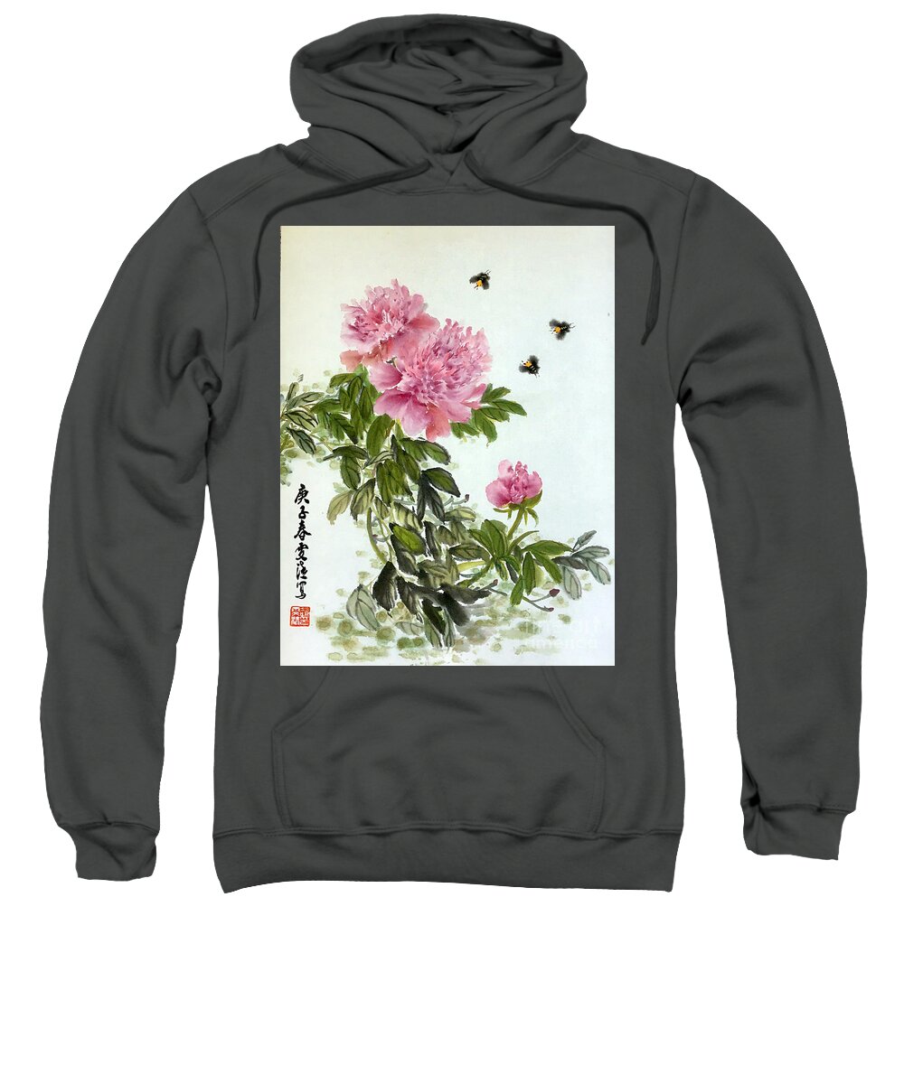 Flower Sweatshirt featuring the painting Depend On Each Other by Carmen Lam