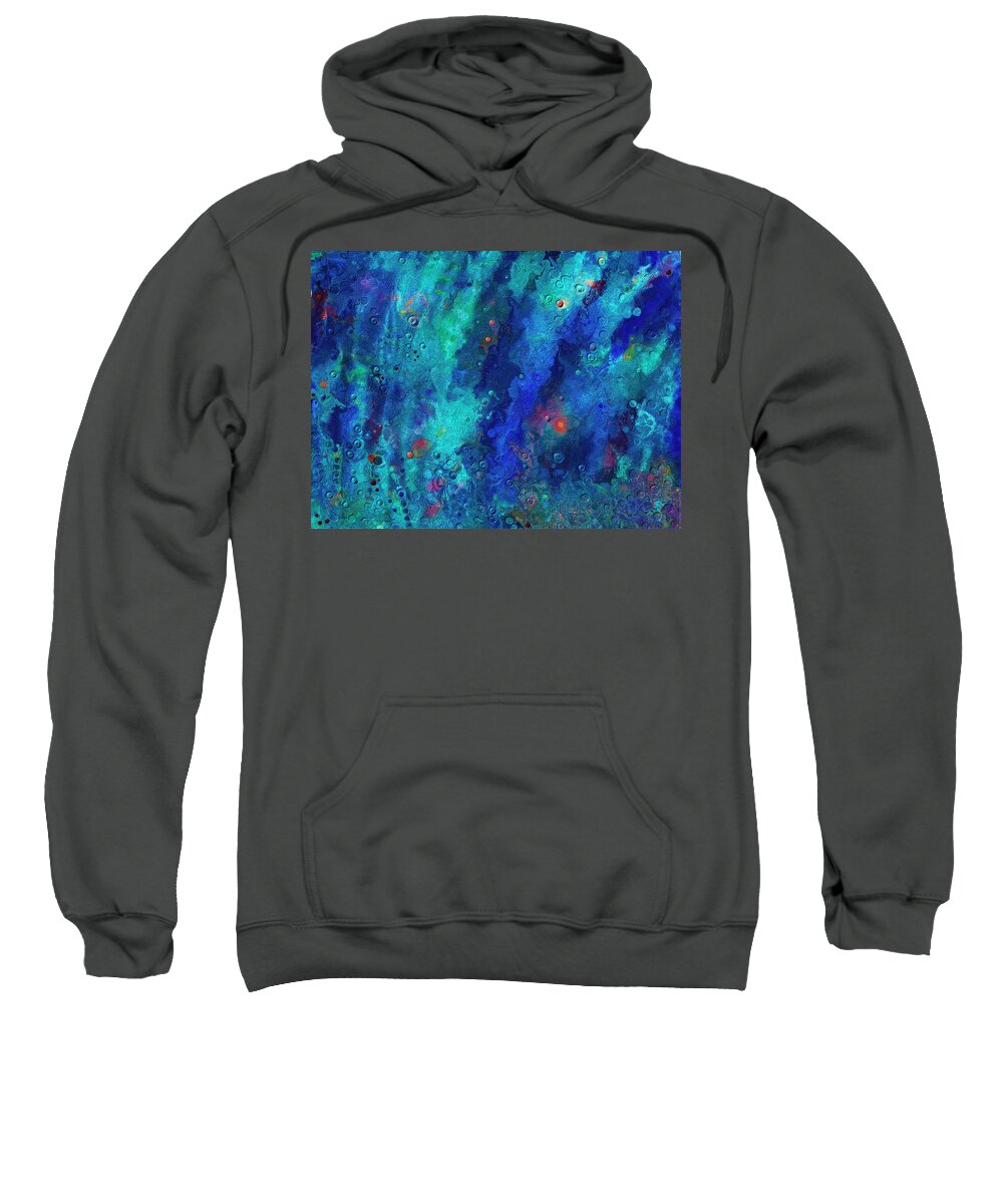 Abstract Sweatshirt featuring the digital art Depths of the Sea by Sandra Selle Rodriguez