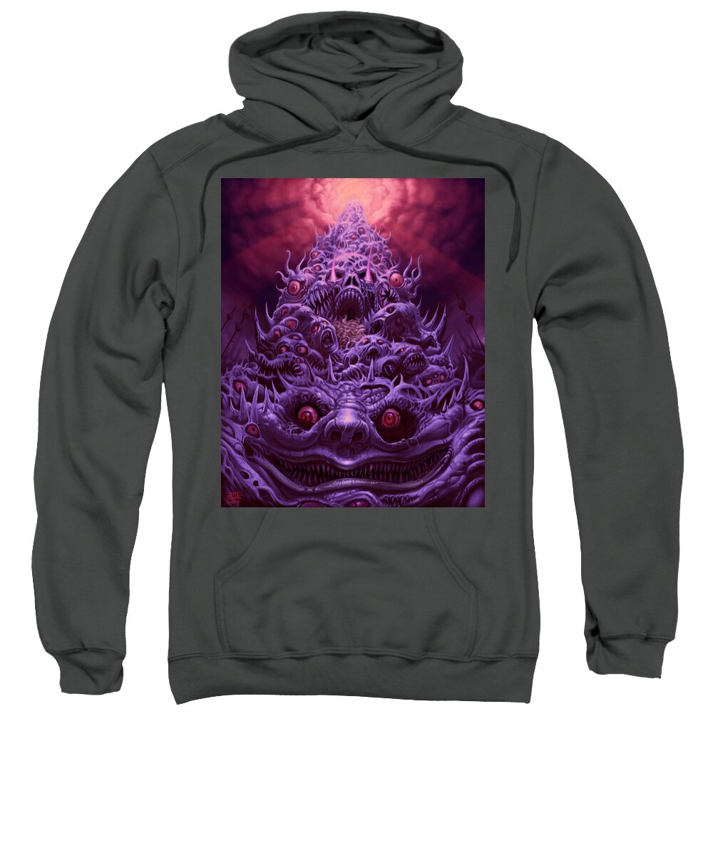Mind Rape Art Sweatshirt featuring the painting Descent into Madness by Mark Cooper