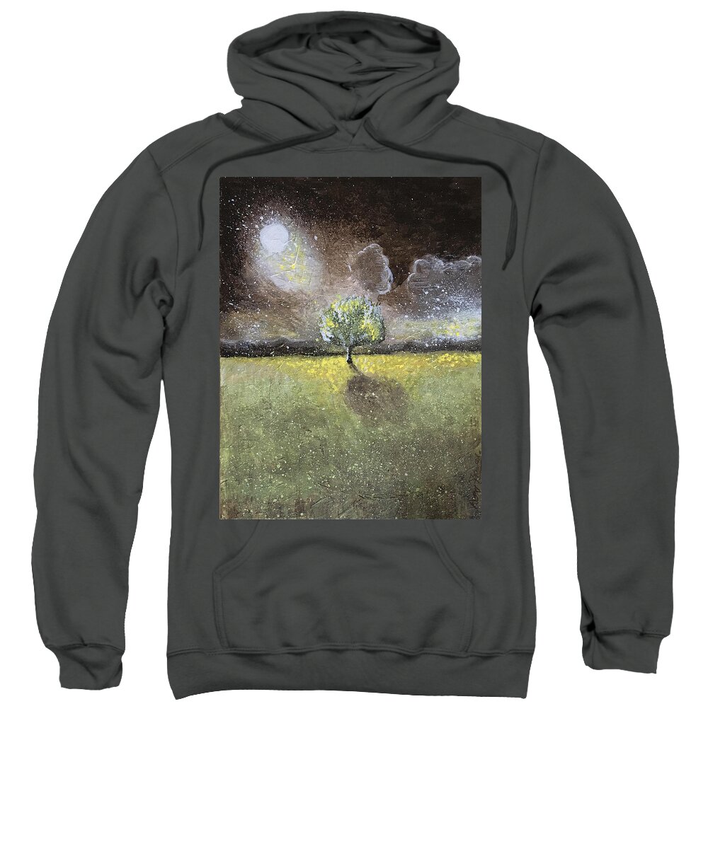 Acrylic On Canvas Sweatshirt featuring the painting Destiny by Remy Francis