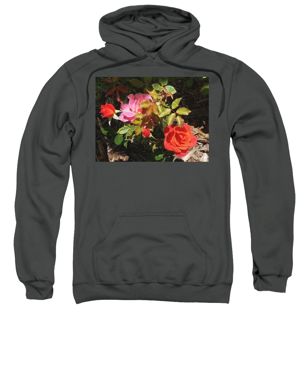 Roses Sweatshirt featuring the photograph Disney Roses Four by Brian Watt