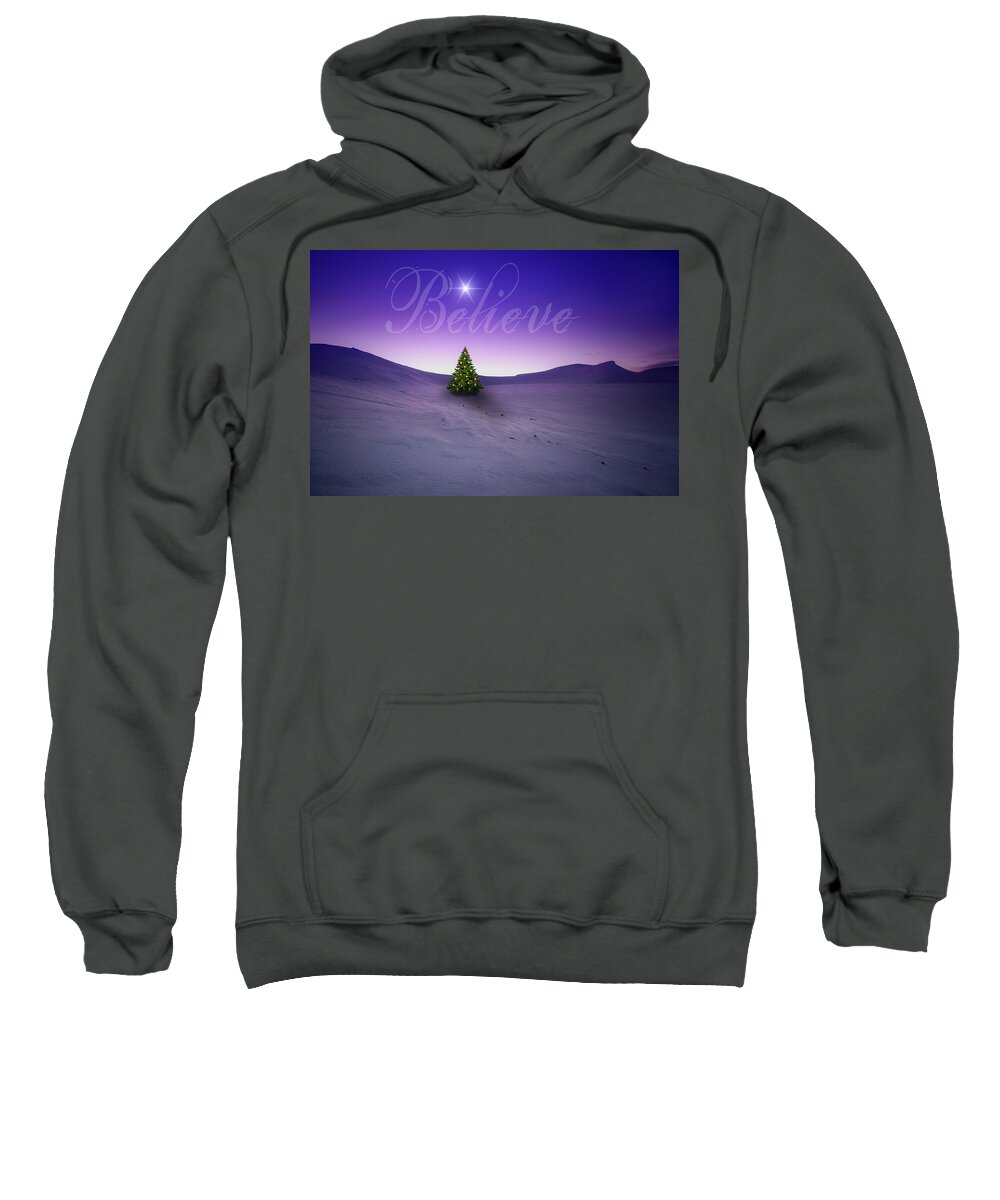 Christmas Sweatshirt featuring the photograph Do You Believe by Alison Frank