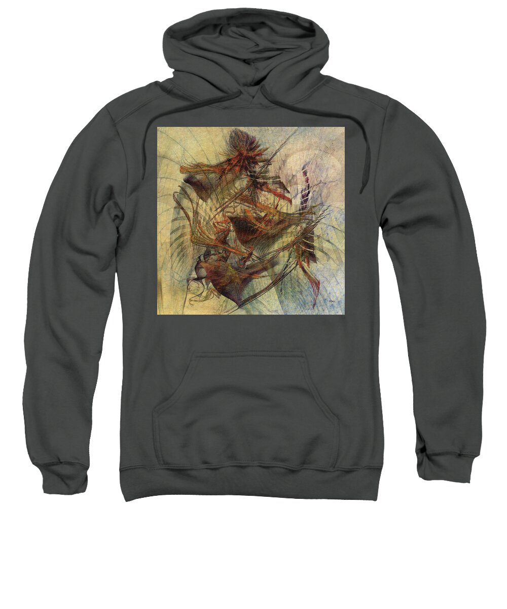 Man Of La Mancha Sweatshirt featuring the digital art Don Quixote - Square Version by Studio B Prints