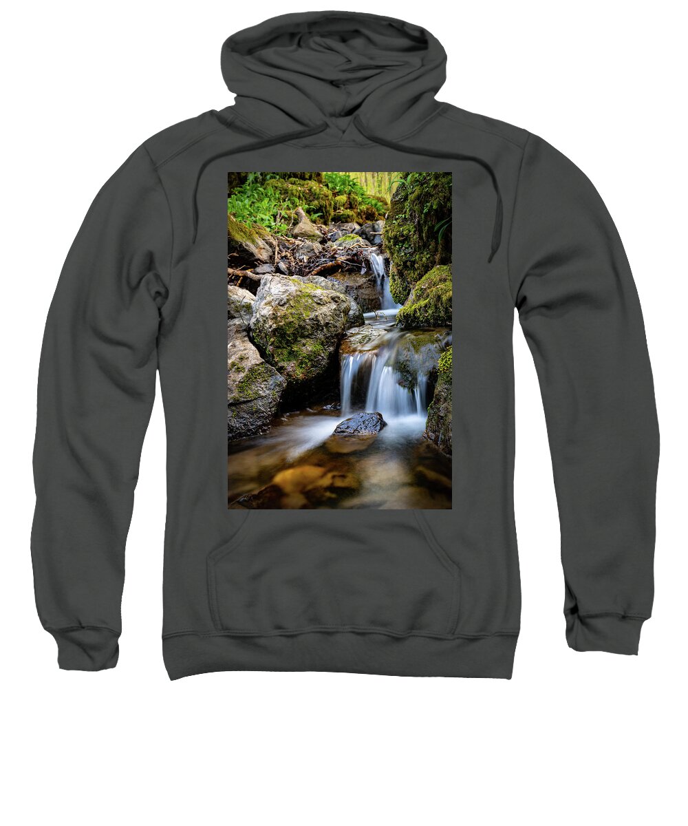 Stream Sweatshirt featuring the photograph Down from the mountain by Gavin Lewis