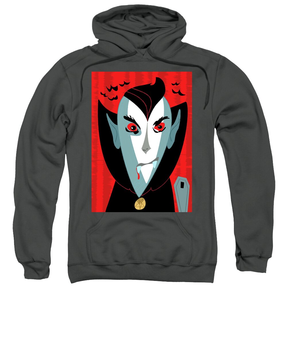 Dracula Sweatshirt featuring the digital art Dracula by Alan Bodner