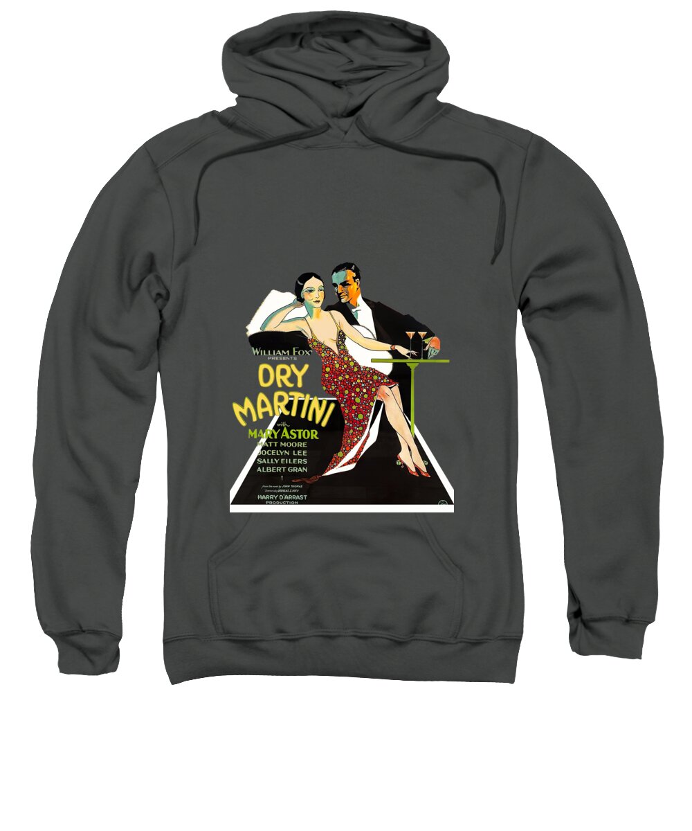 Martini Sweatshirt featuring the mixed media ''Dry Martini'', 1928 - 3d movie poster by Movie World Posters
