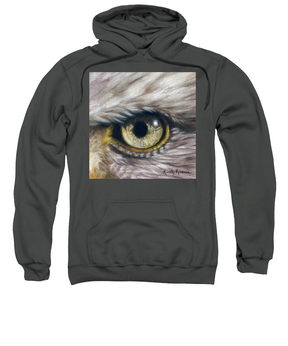  Sweatshirt featuring the pastel Eagle Eye Study by Kirsty Rebecca