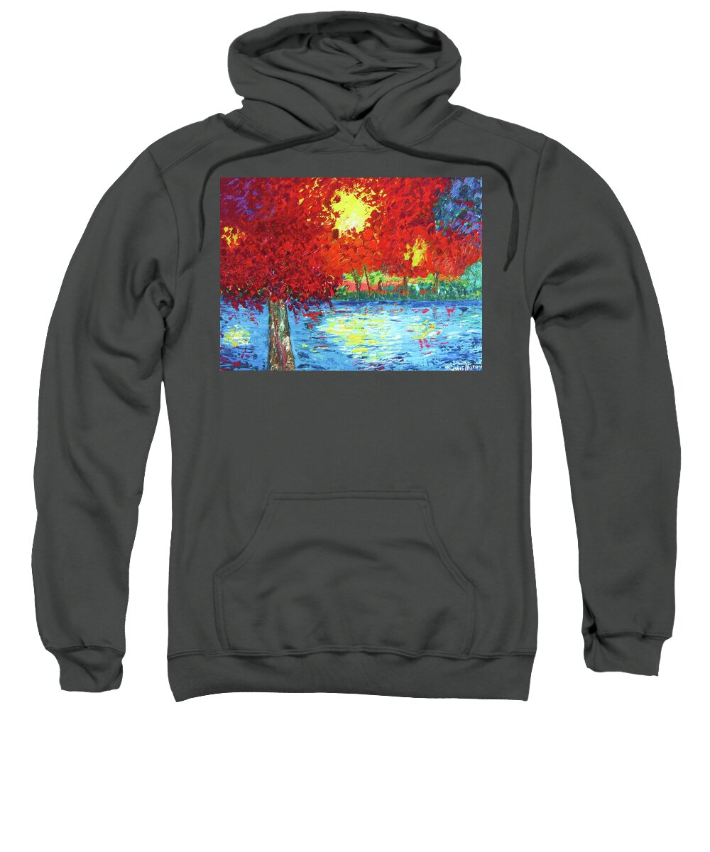 Africa Sweatshirt featuring the painting Early Morn by Kowie Theron