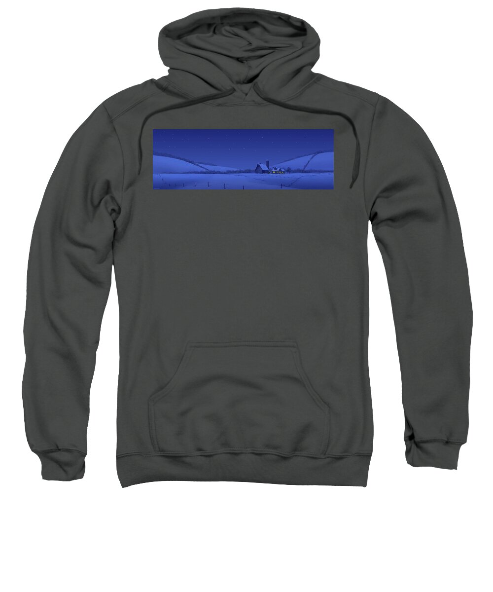 Night Scene Sweatshirt featuring the digital art Evening Shade by Scott Ross