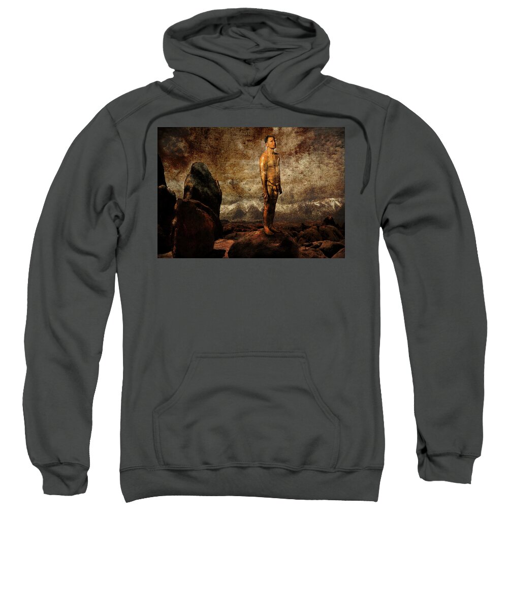 Nude Sweatshirt featuring the photograph Ed Waiting for Ascension by Mark Gomez
