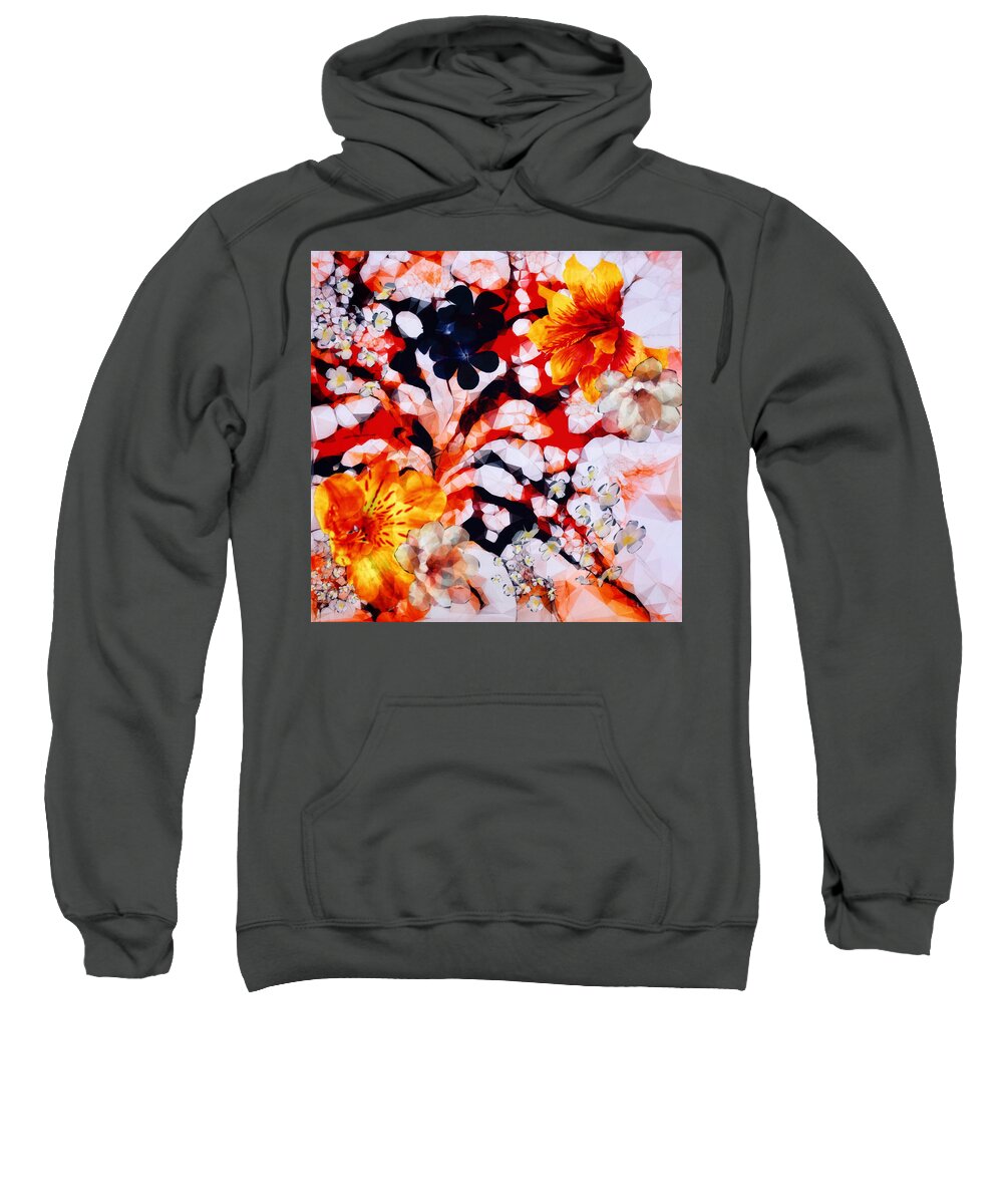 Abstract Art Sweatshirt featuring the mixed media Efflorescence by Canessa Thomas
