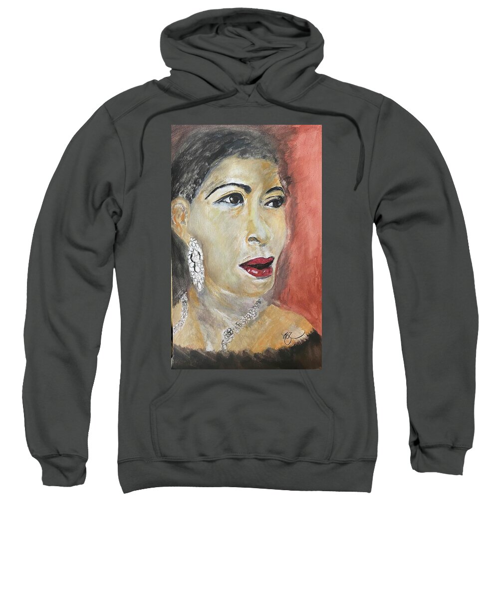 Woman Sweatshirt featuring the painting Elegance by Melody Fowler