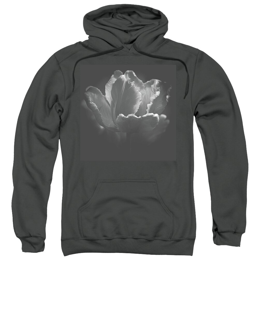 Art Sweatshirt featuring the photograph Elegant Tulip Black and White by Joan Han