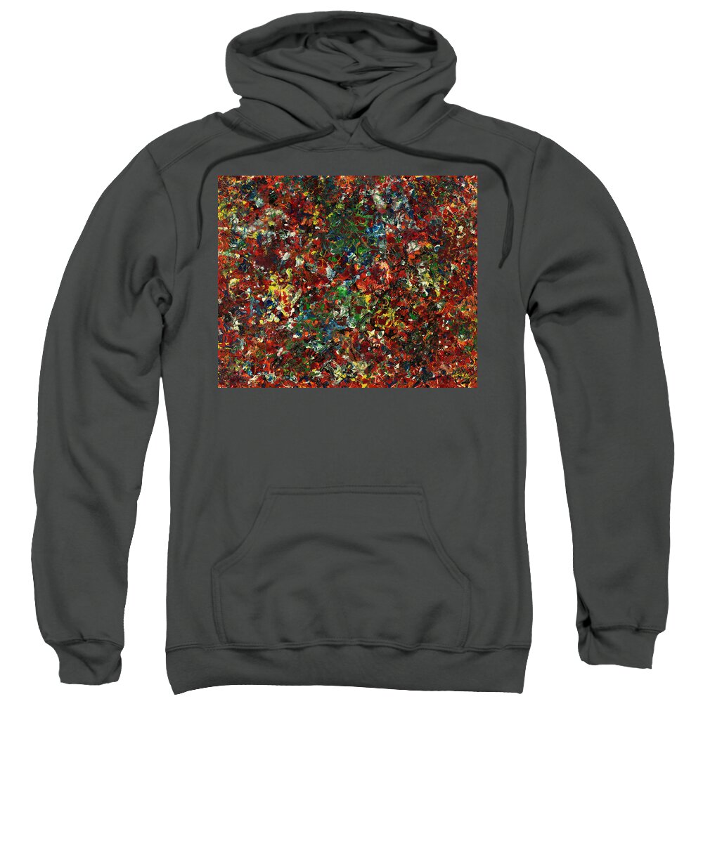 Abstract Sweatshirt featuring the painting Enamel 1 by James W Johnson