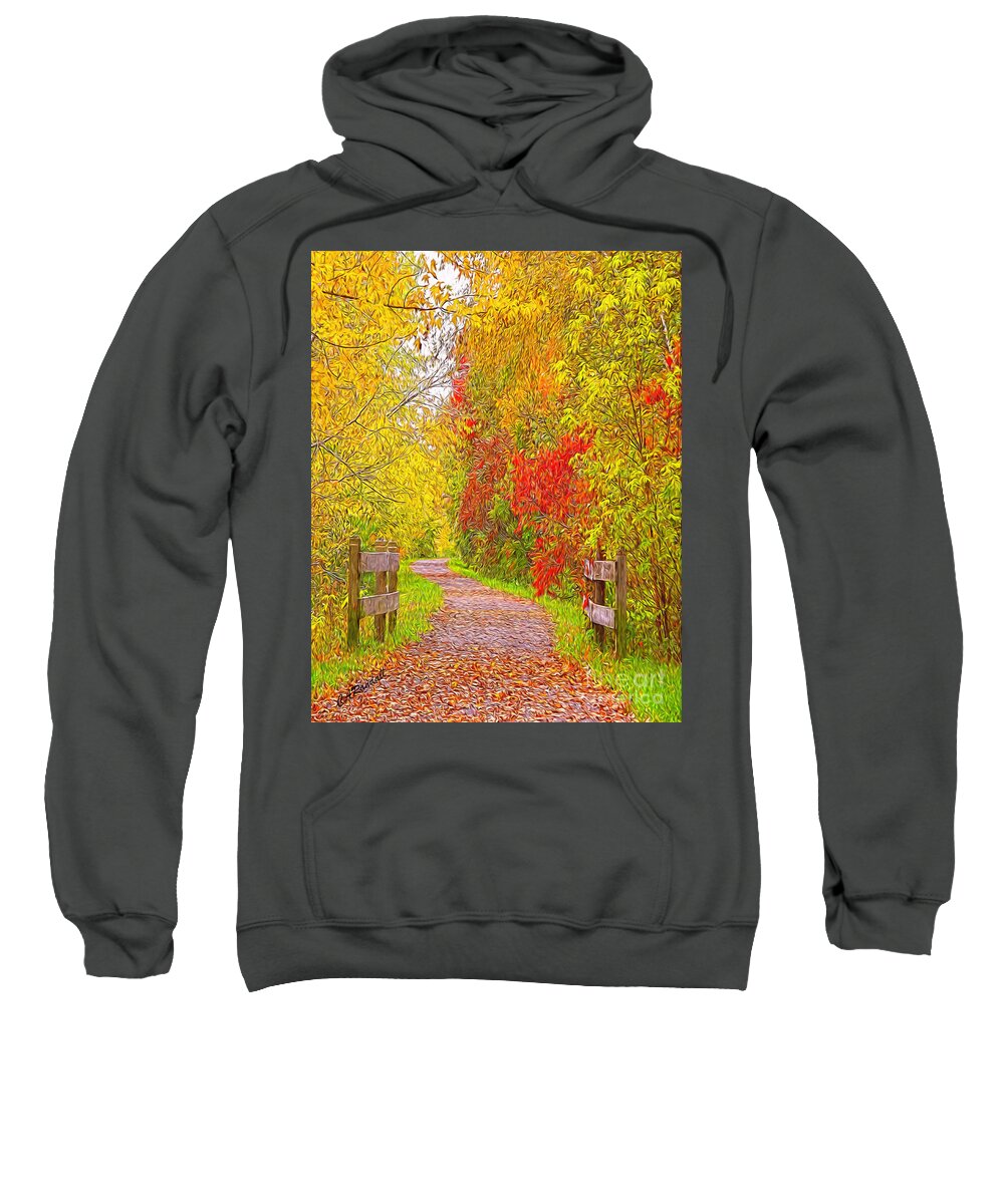 Autumn Sweatshirt featuring the photograph Russet Trailway by Carol Randall