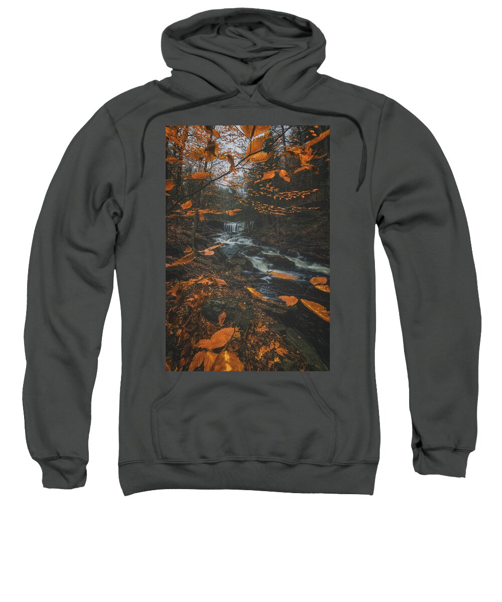 Waterfall Sweatshirt featuring the photograph Falls of Hallows Eve by Darren White