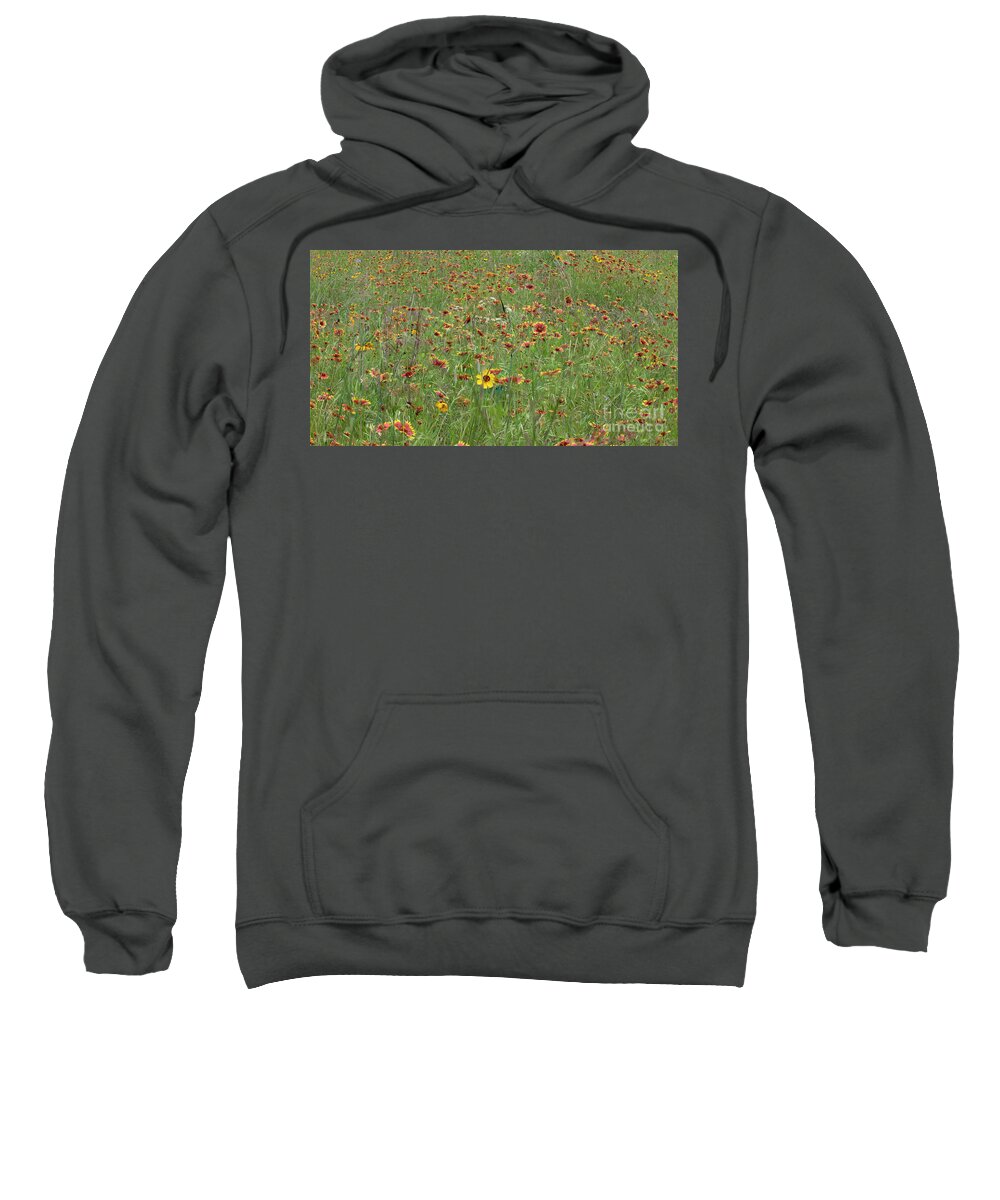 Flowers Sweatshirt featuring the photograph Field of Spring Wildflowers by Patrick Nowotny