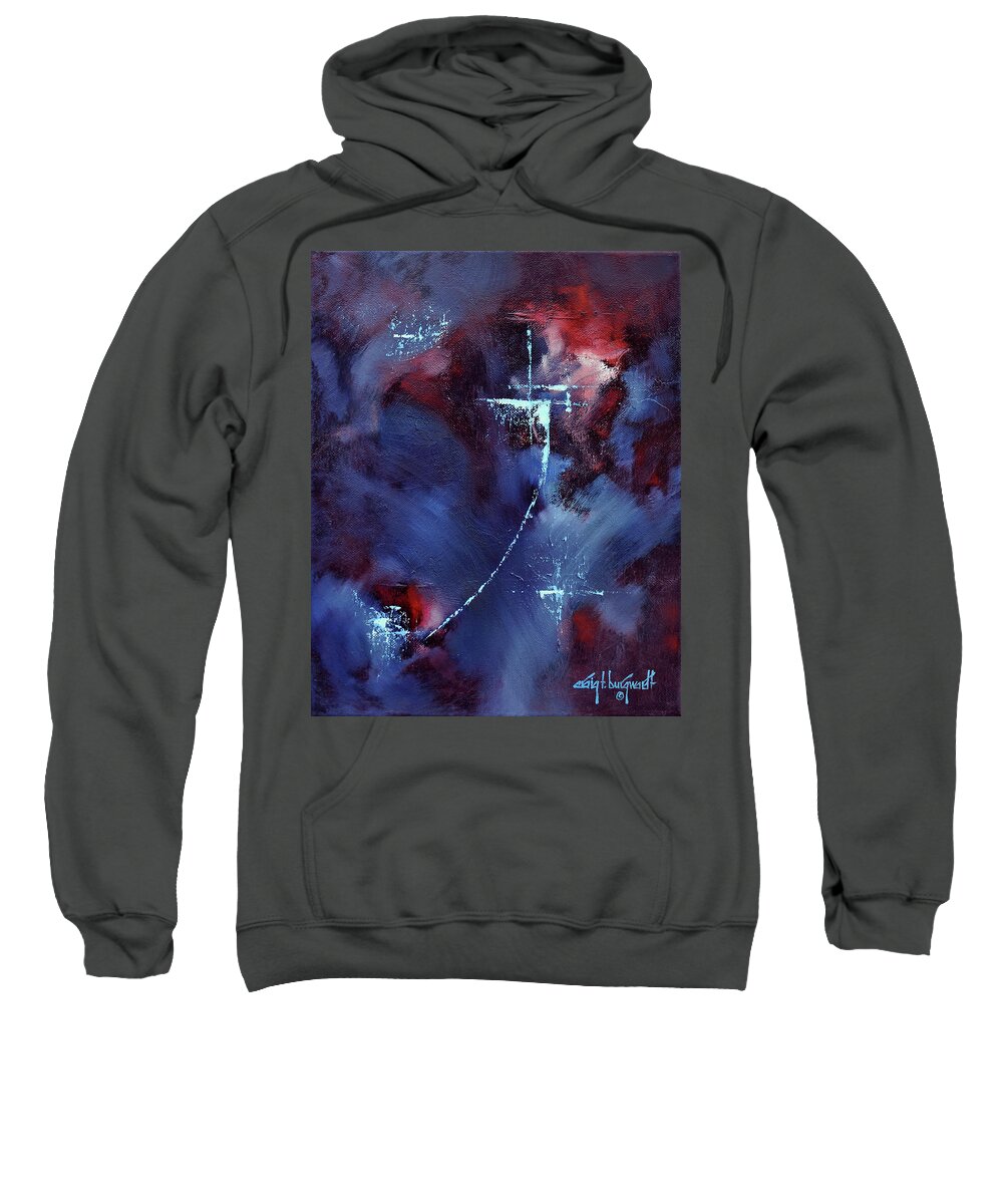 Q Series Sweatshirt featuring the painting Fighting the Storm by Craig Burgwardt
