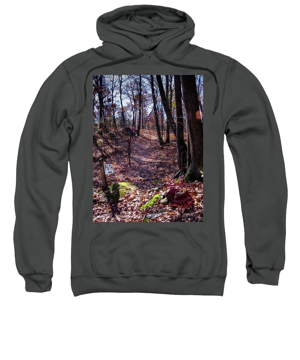 Yoga Sweatshirt featuring the photograph Find Your Path by Marian Tagliarino