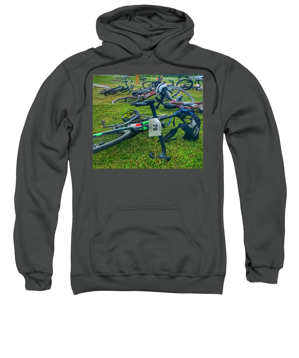 Cycling Sweatshirt featuring the photograph Finish Line by Michael Dean Shelton
