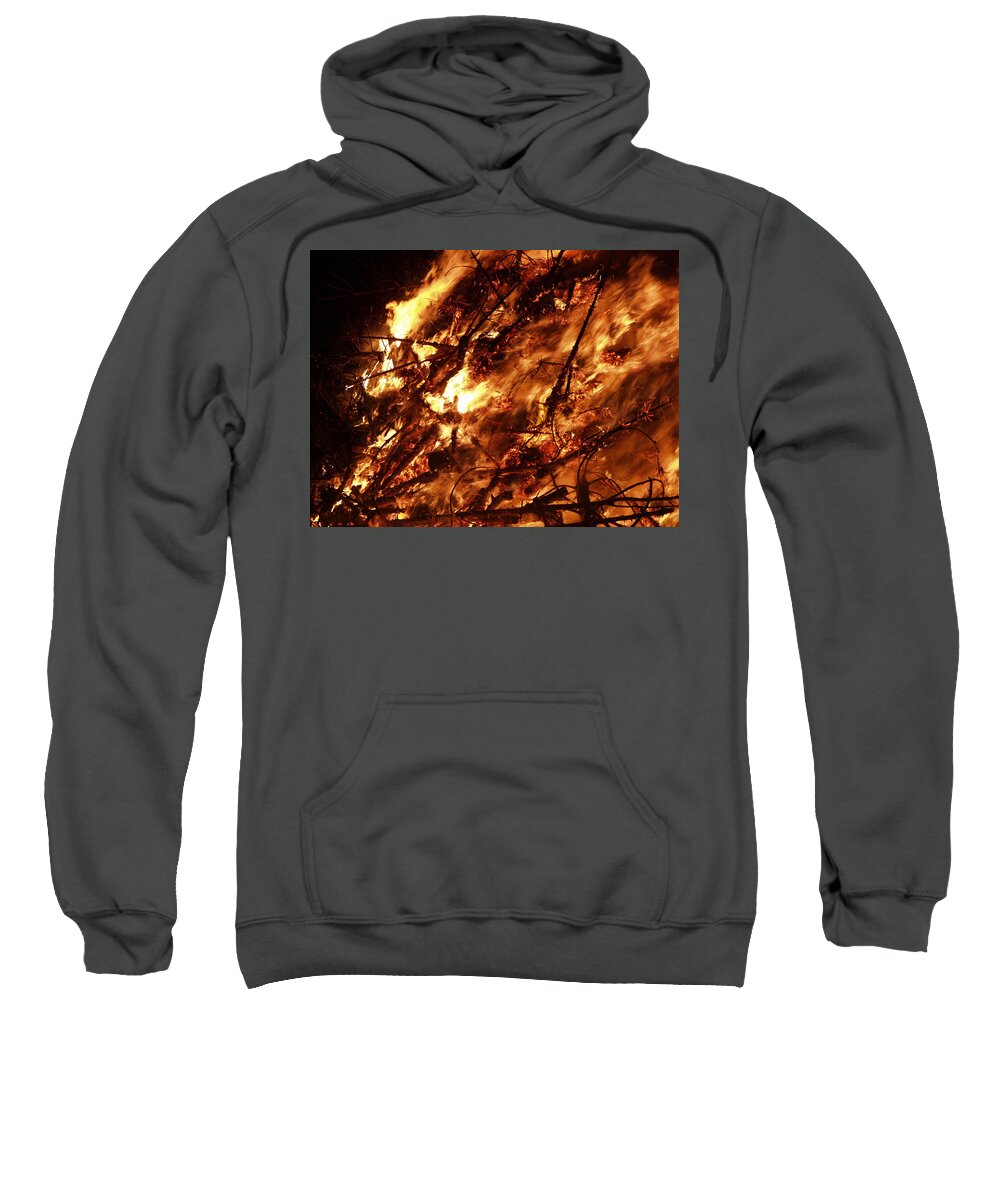Photography Sweatshirt featuring the photograph Fire Blaze by Luc Van de Steeg