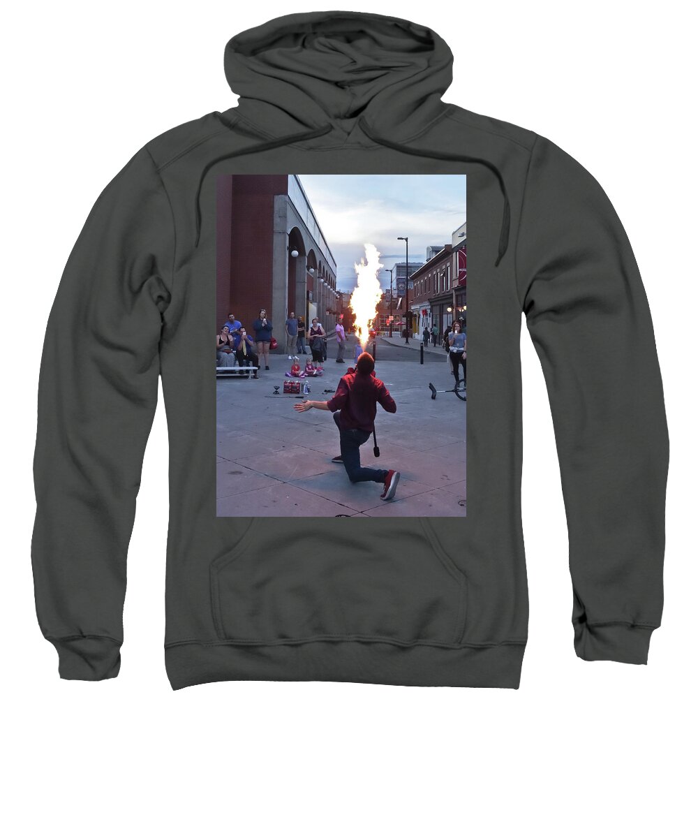 Fire Sweatshirt featuring the photograph Fire Breather by Matthew Bamberg