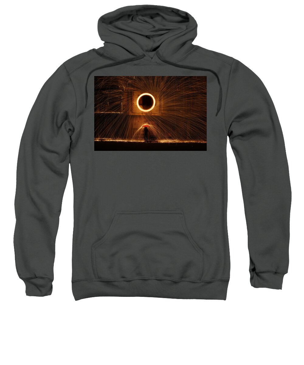 Richard Reeve Sweatshirt featuring the photograph Firedrops by Richard Reeve