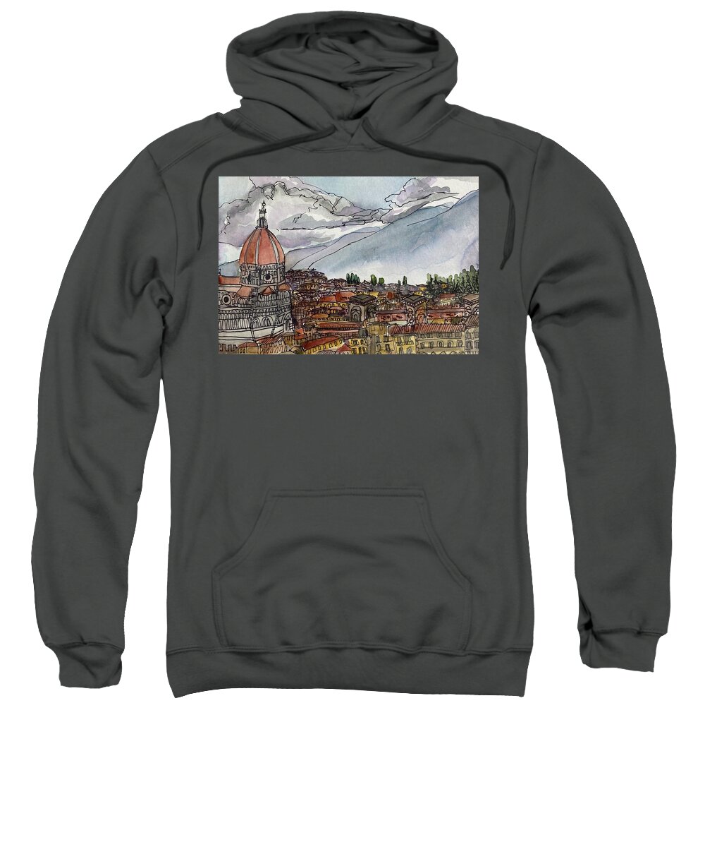  Sweatshirt featuring the painting Firenze by Meredith Palmer