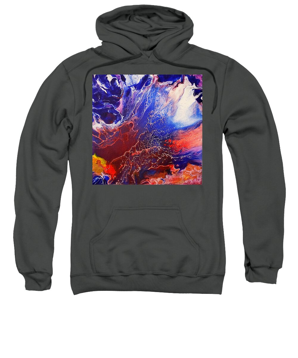 Fires Sweatshirt featuring the painting Fires by Christine Bolden