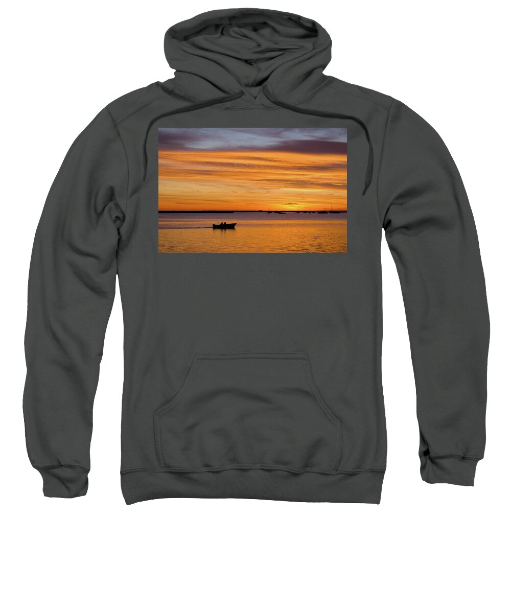 Algarve Sweatshirt featuring the photograph Fisherman's Return by Angelo DeVal