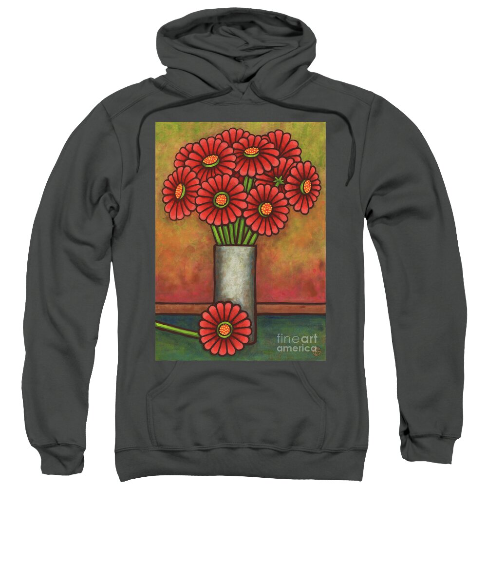 Vase Of Flowers Sweatshirt featuring the painting Floravased 22 by Amy E Fraser