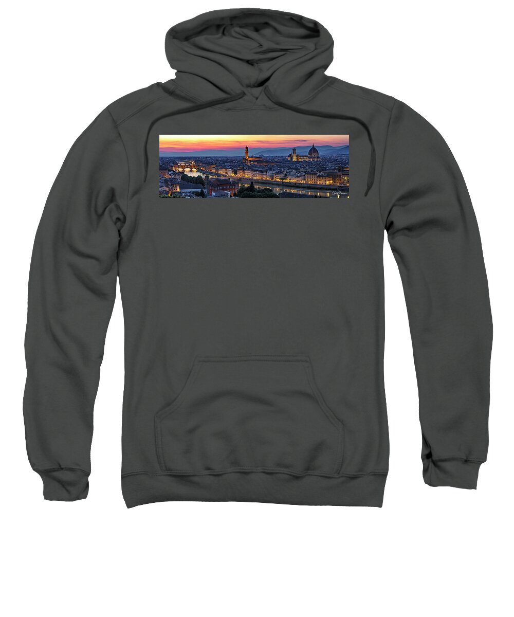 Gary Johnson Sweatshirt featuring the photograph Florence, Italy Skyline by Gary Johnson