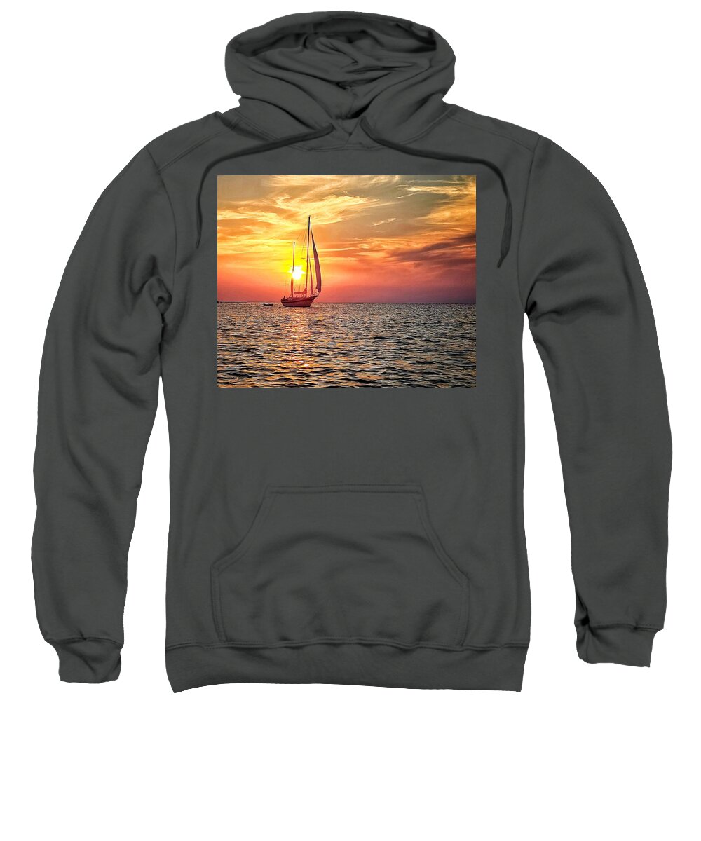Sailboat Sweatshirt featuring the photograph Follow Me by Terry Ann Morris