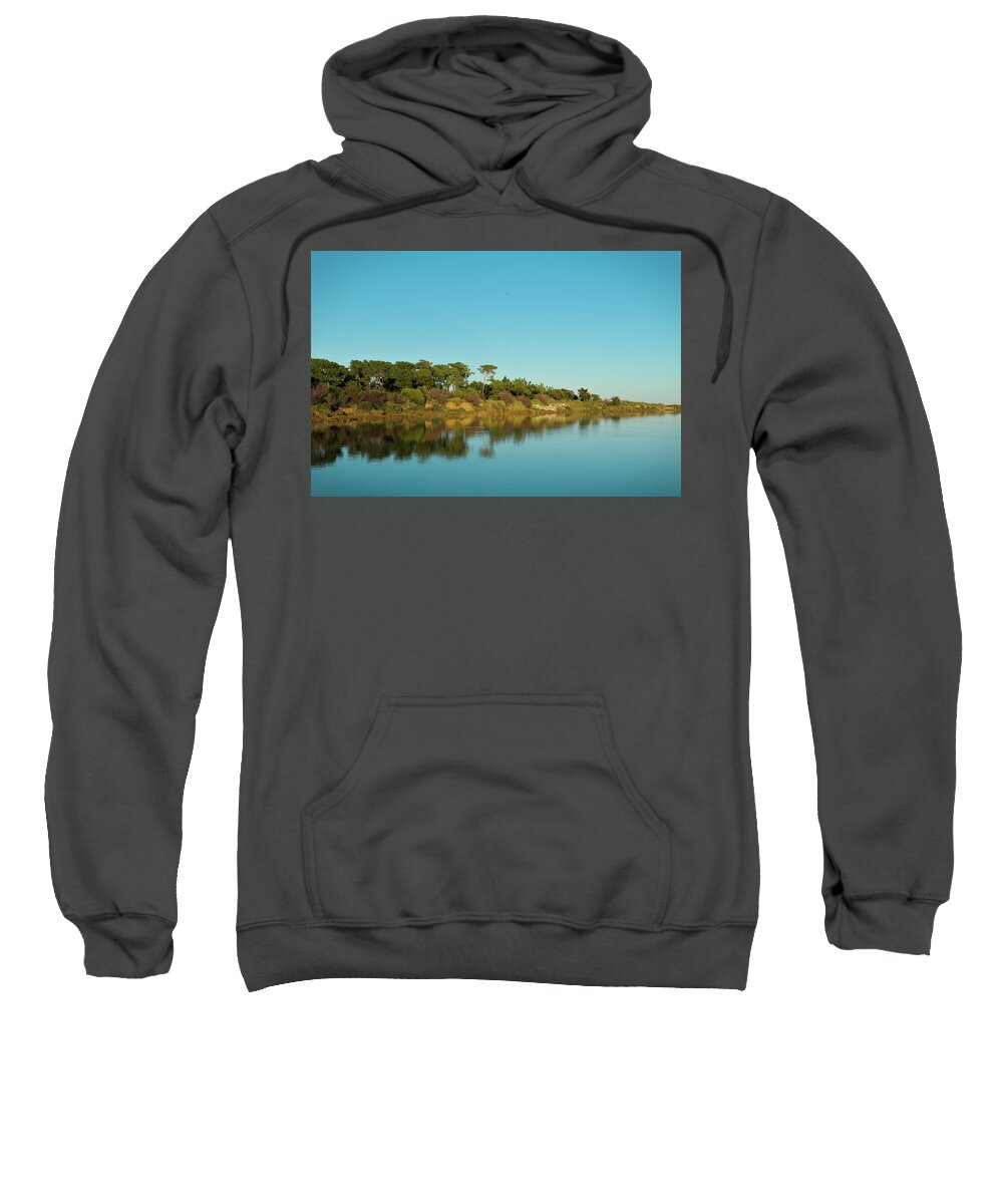 Lake Sweatshirt featuring the photograph Forests Mirror by Angelo DeVal