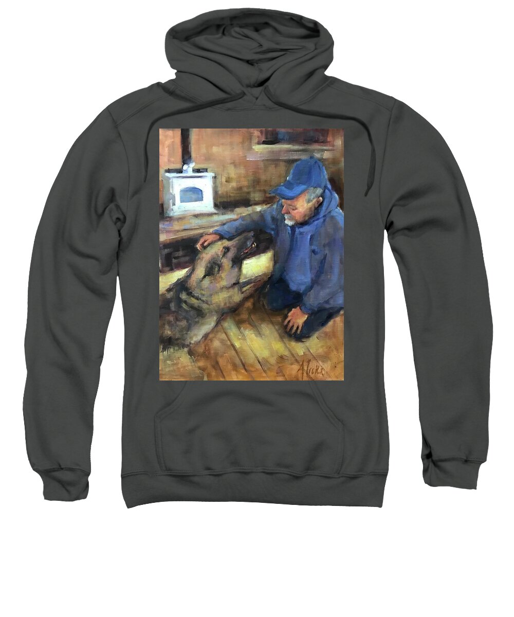 Best Friends Sweatshirt featuring the painting Forever Friends by Ashlee Trcka