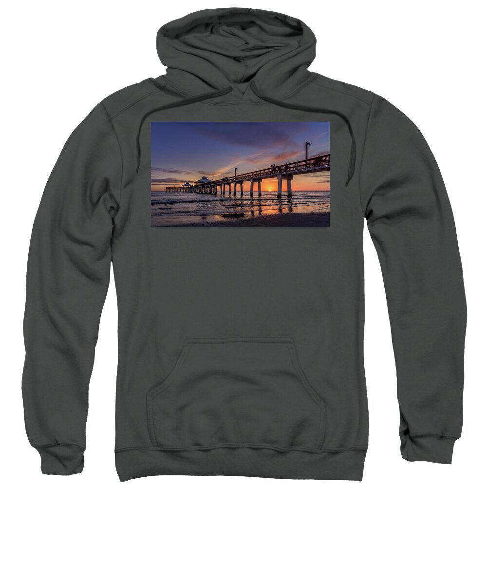 Florida Sweatshirt featuring the photograph Fort Myers Sunset Beach by Dee Potter