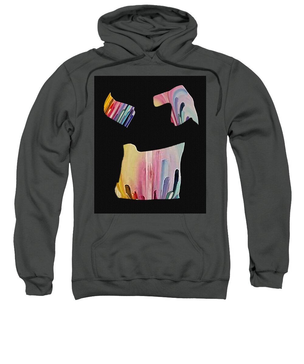 Abstract Art Sweatshirt featuring the digital art Fragments of My Imagination by Ronald Mills