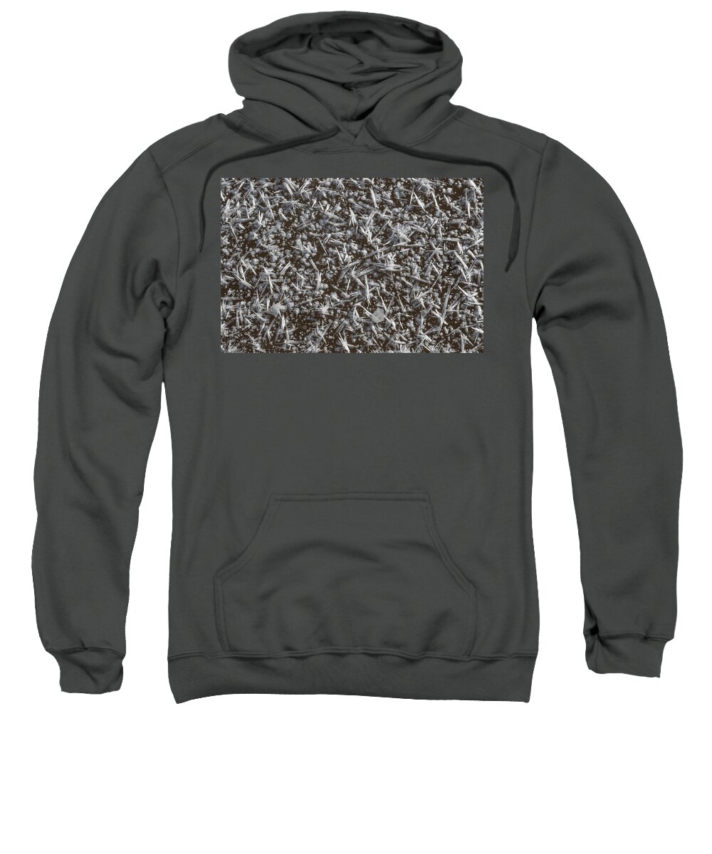 Frost Sweatshirt featuring the photograph Frost Pattern Background by Karen Rispin