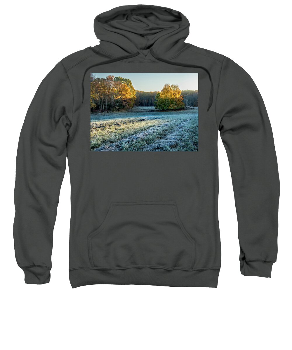 Landscape Sweatshirt featuring the photograph Frosty Glow 1 by Dimitry Papkov