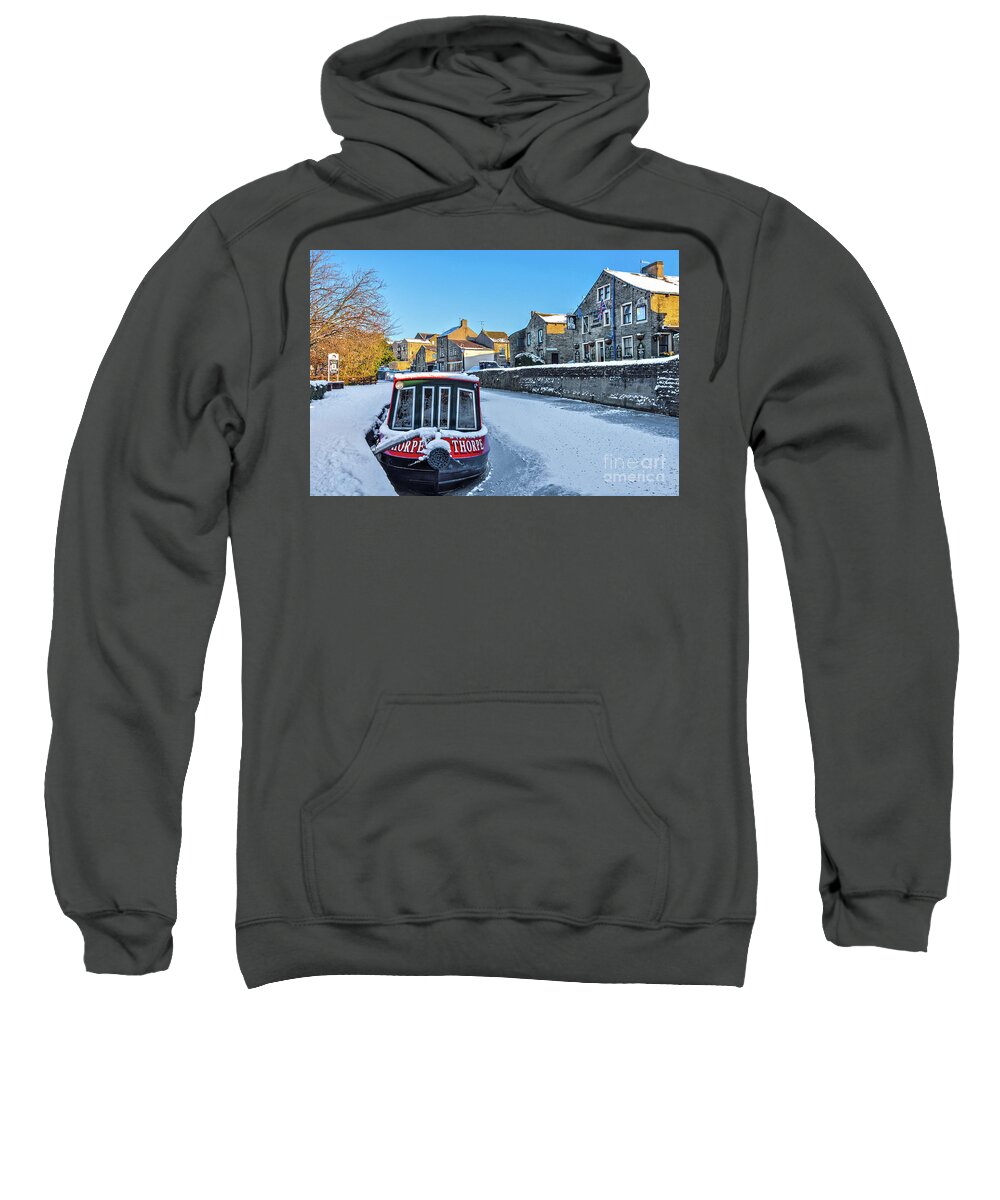 Uk Sweatshirt featuring the photograph Frozen Springs Branch, Skipton by Tom Holmes Photography