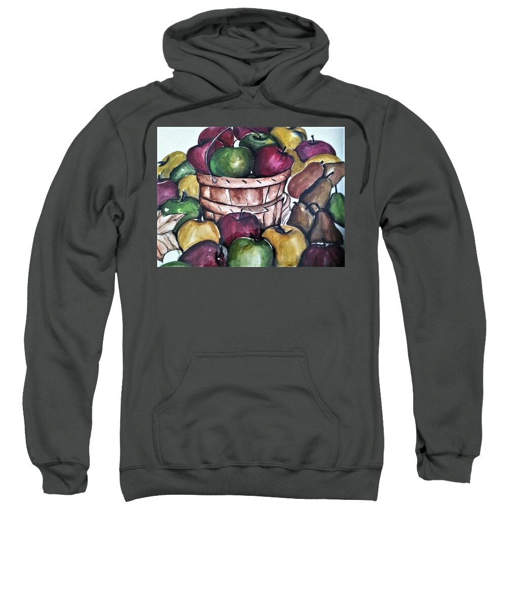 Sweatshirt featuring the painting Fruit by Angie ONeal