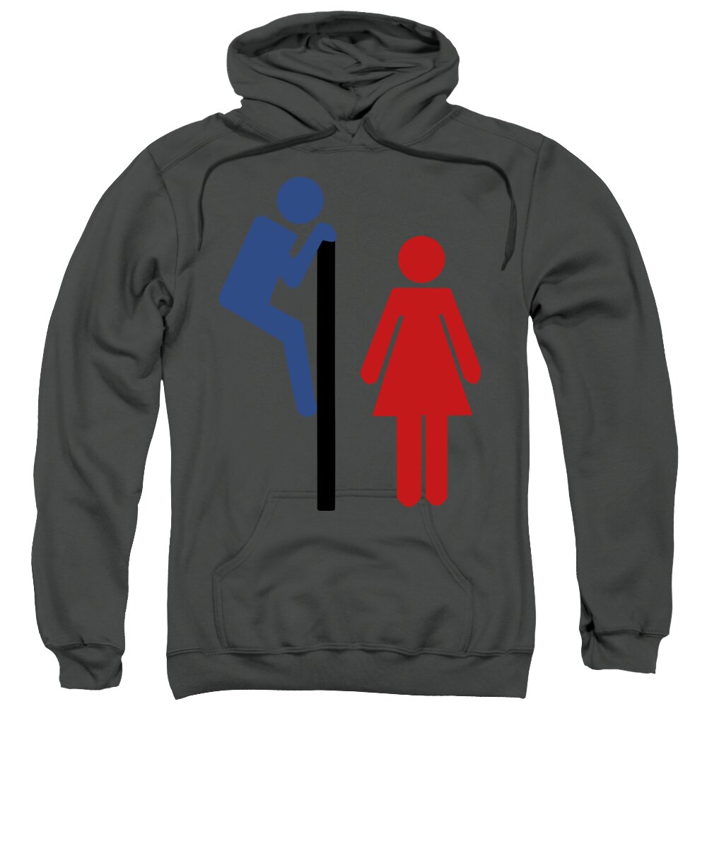 Funny Sweatshirt featuring the digital art Funny Unisex Toilet Gag Bathroom Boy Girl Restroom by Jeff Creation