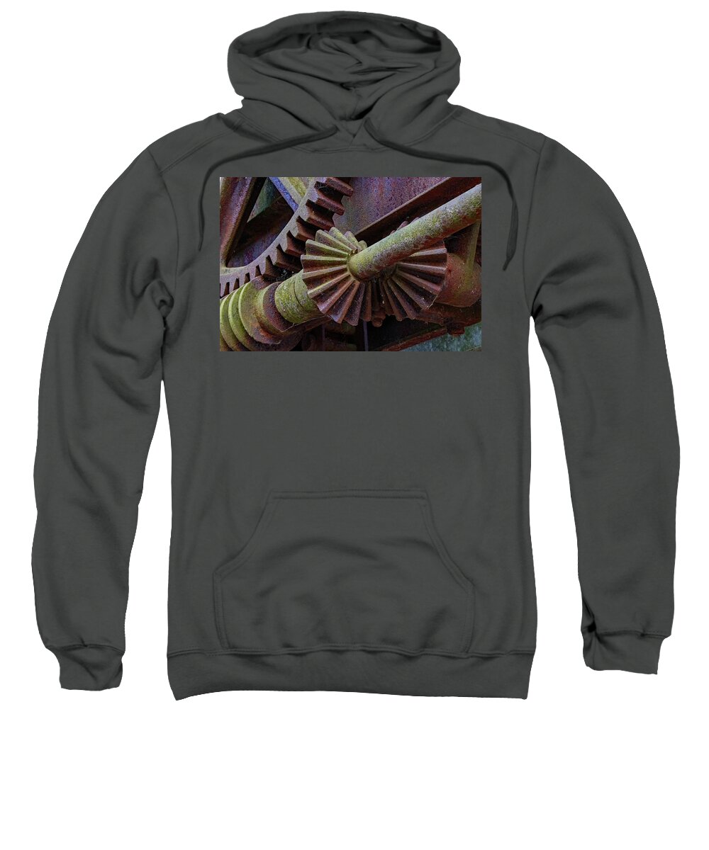 Abstract Sweatshirt featuring the photograph Geared Up by Ira Marcus
