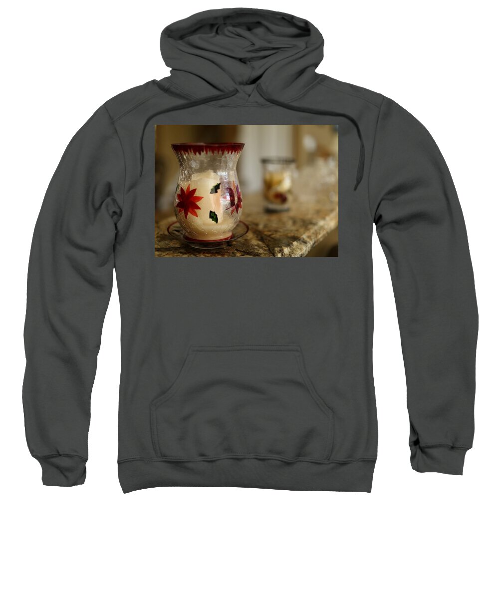 Glass Candle Holders Sweatshirt featuring the photograph Glass Candle Holders by Mingming Jiang