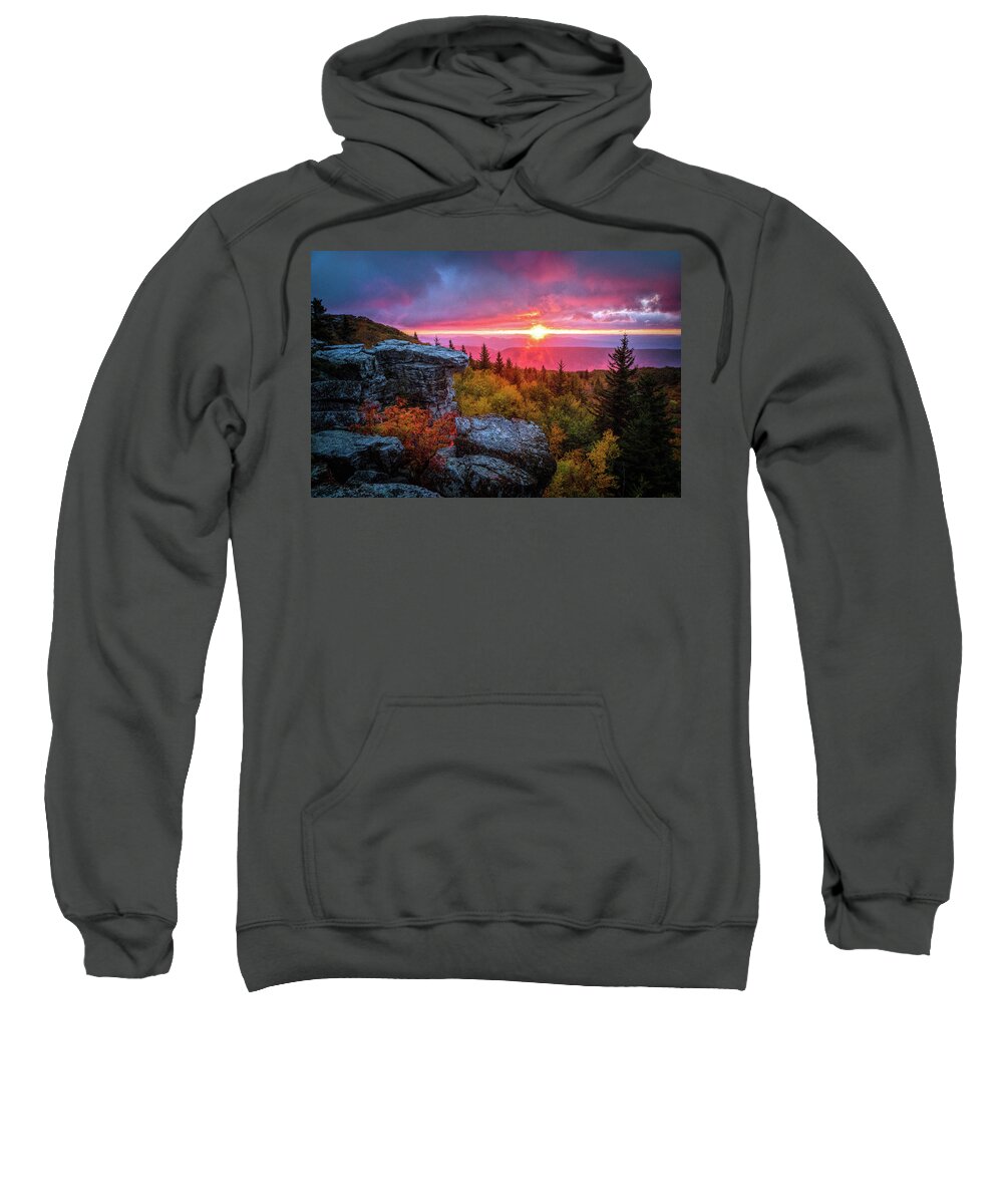 Sunrise Sweatshirt featuring the photograph Glorious Sunrise at Dolly Sods by Jaki Miller
