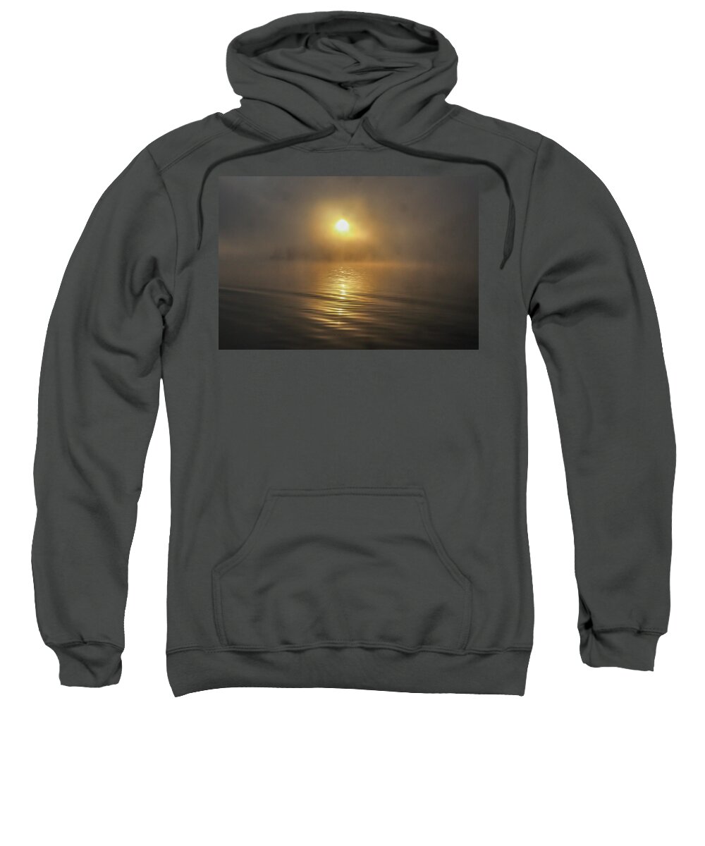 Lake Sweatshirt featuring the photograph Gold Smoke Sunrise by Ed Williams