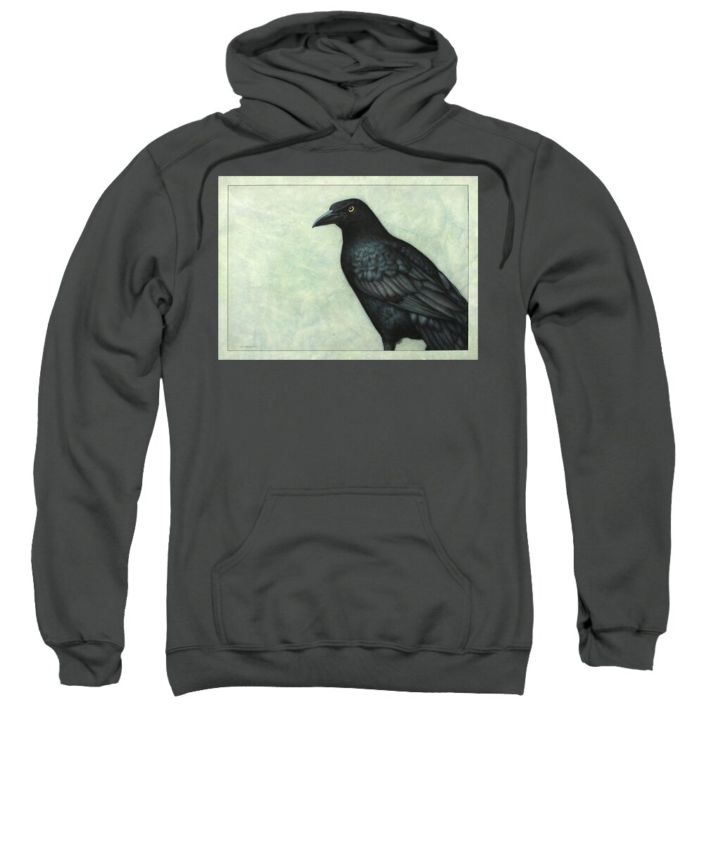 Grackle Sweatshirt featuring the painting Grackle by James W Johnson